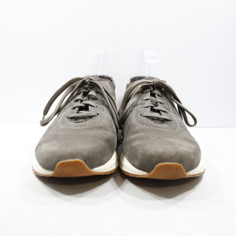 L. L. Bean Stone Coast Gray Leather Comfort Sneakers - 8.5M - Picture 2 of 7